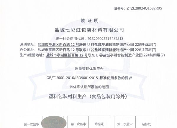 質(zhì)量管理體系認(rèn)證